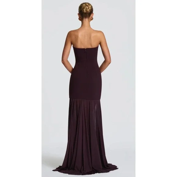 Babyboo Merritt Gown Plum Small New With Tags - Picture 3 of 7